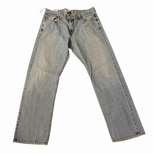 Levis 569 Jeans Mens 34x34 Blue Denim Loose Straight Cotton Light Wash